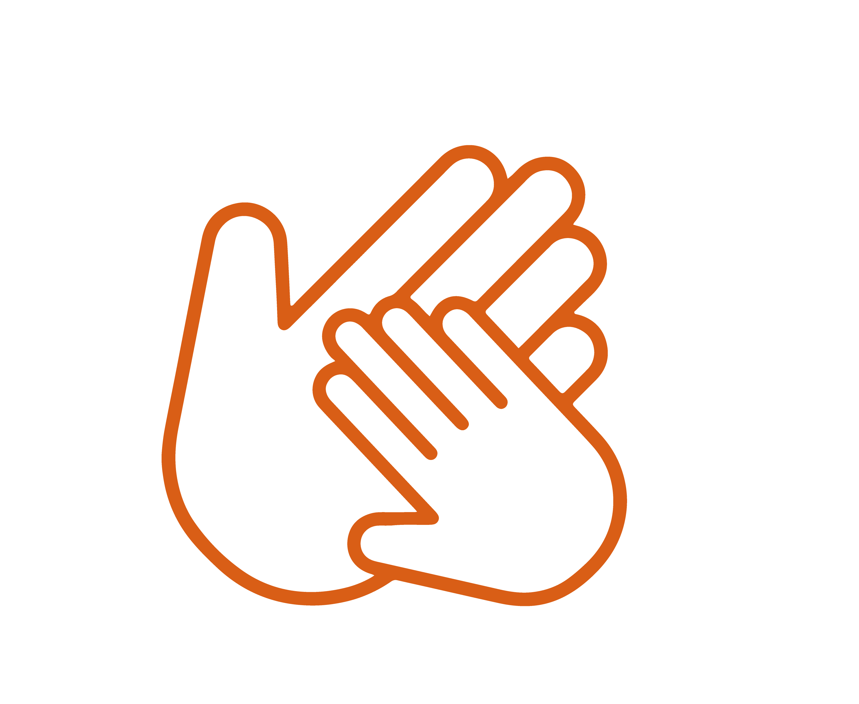 an icon of hands